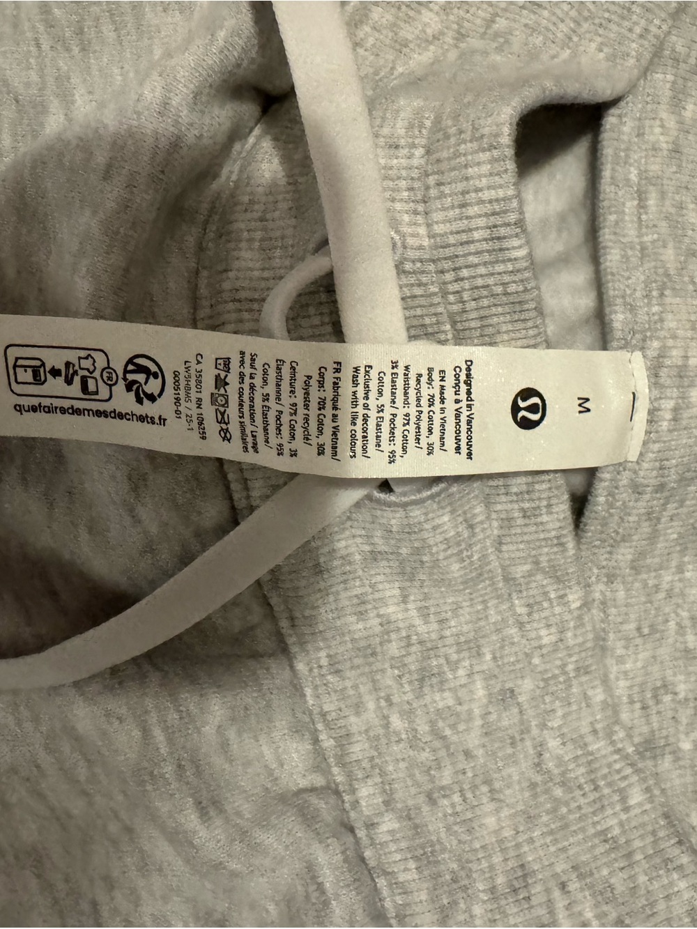 lululemon athletica Wide-Leg Sweatpants in Light Gray - Picture 3 of 3